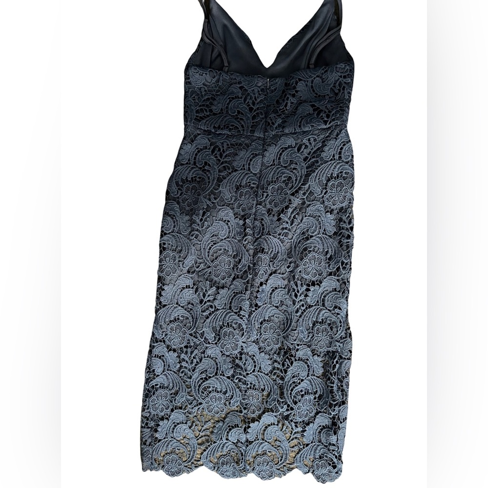 Showpo Crochet dress ; body con ; semi stretchy ; adjustable straps size 4